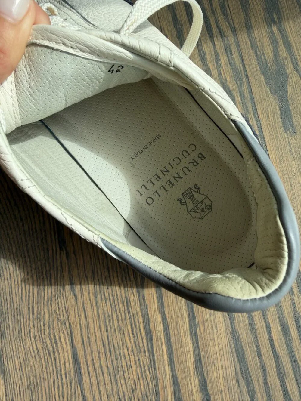 Brunello Cucinelli Round Toe Lace Up Sneakers Mens 42 IT *Worn Once